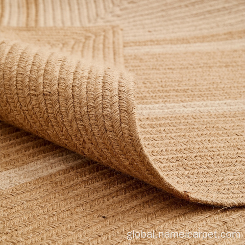 Faux Jute Rug natural fiber woven jute rugs carpets Supplier